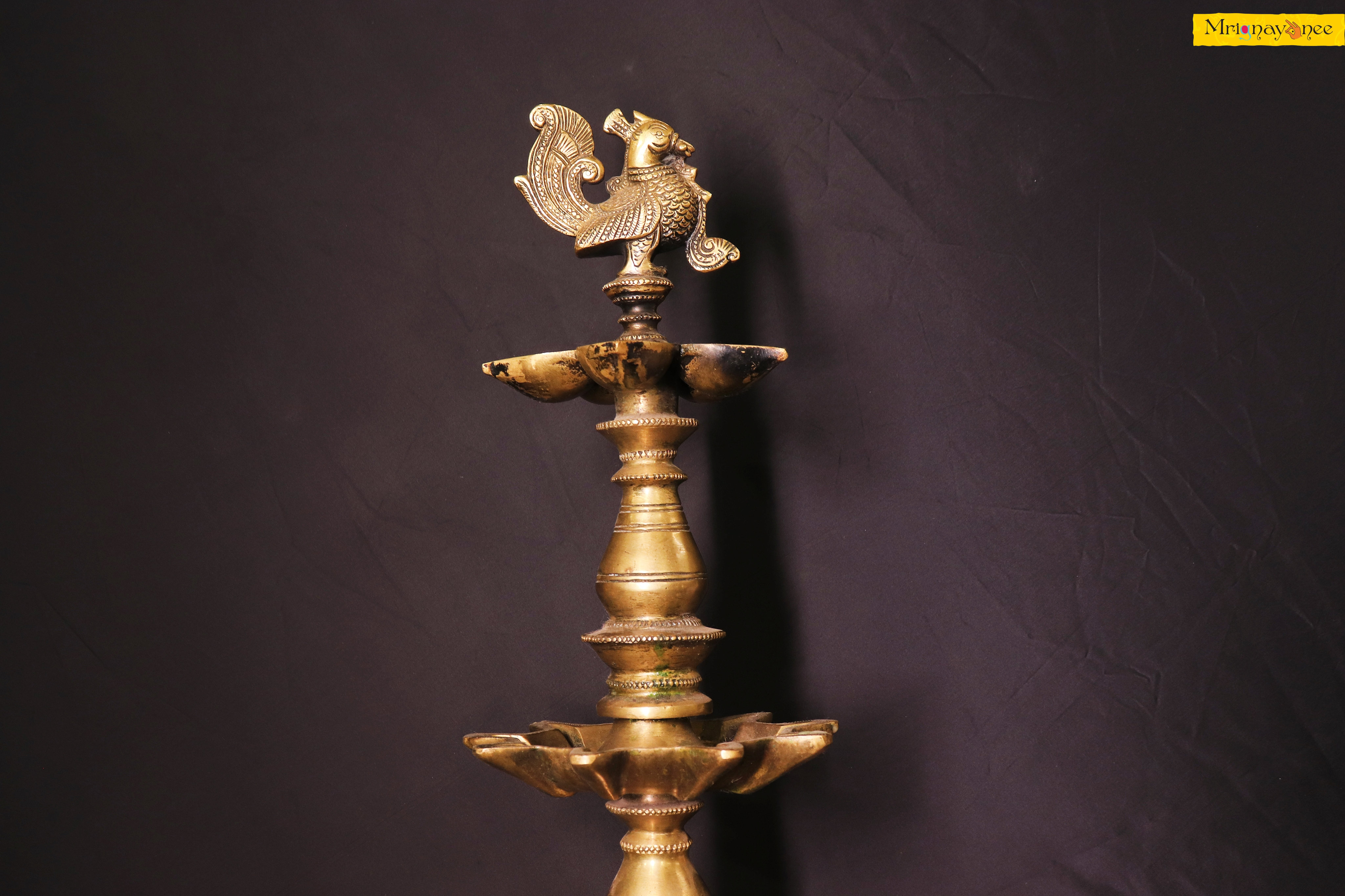 Peacock Bell Metal Diya